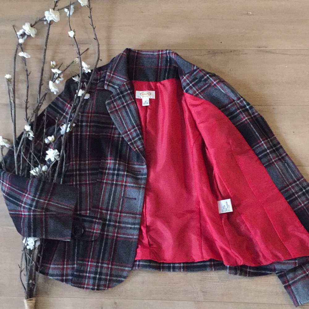 Talbots Petites Wool Blend Plaid Blazer - Picture 6 of 8